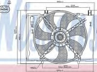 Ventilator, radiator MERCEDES-BENZ C-CLASS Break (S202) (1996 - 2001) NISSENS 85290