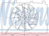 Ventilator, radiator MERCEDES-BENZ C-CLASS (W202) (1993 - 2000) NISSENS 85489