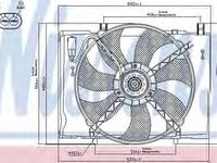 Ventilator, radiator MERCEDES C-CLASS (W202) (1993 - 2000) NISSENS 85290 piesa NOUA