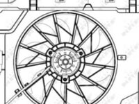 Ventilator radiator MERCEDES C T-MODEL (S202), C (W202), CLK (A208), CLK (C208), E T-MODEL (S210), E (VF210), E (W210), SLK (R170) 1.8-3.2 03.93-04.04