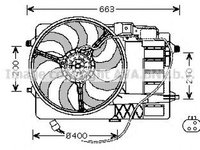 Ventilator radiator MINI MINI Cabriolet R52 AVA BW7516