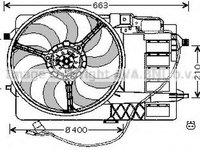 Ventilator radiator MINI MINI R50 R53 AVA BW7506