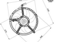 Ventilator radiator MINI MINI R56 NRF 47509