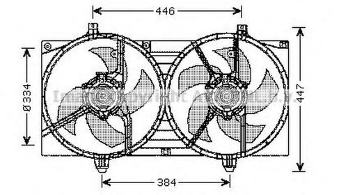 Ventilator radiator NISSAN PRIMERA Hatchback 