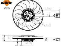 Ventilator, radiator NRF 470034