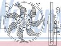 Ventilator, radiator OPEL ADAM (2012 - 2016) NISSENS 85776 piesa NOUA