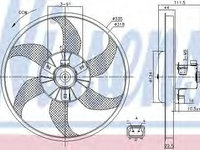 Ventilator, radiator OPEL ADAM (2012 - 2016) NISSENS 85782