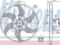 Ventilator radiator OPEL ADAM NISSENS 85782