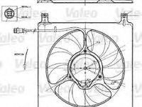 Ventilator radiator OPEL AGILA A H00 VALEO 698552