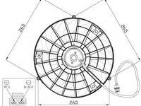 Ventilator, radiator OPEL ASTRA F Combi (51, 52) (1991 - 1998) NRF 47483 piesa NOUA