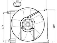 Ventilator radiator OPEL ASTRA F combi 51 52 NRF 47484