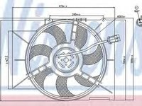 Ventilator radiator OPEL ASTRA F hatchback 53 54 58 59 NISSENS 85182