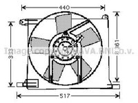 Ventilator radiator OPEL ASTRA F Van 55 AVA OL7501