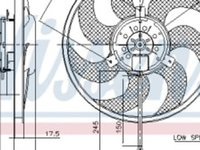 Ventilator radiator OPEL ASTRA G, ASTRA H, ASTRA H CLASSIC, ASTRA H GTC, ZAFIRA B, ZAFIRA B/MINIVAN 1.3D-2.2 03.04-