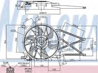 Ventilator, radiator OPEL ASTRA G Cabriolet (F67) (2001 - 2005) NISSENS 85179 piesa NOUA