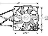 Ventilator radiator OPEL ASTRA G Cabriolet F67 AVA OL7509