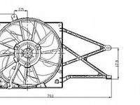 Ventilator radiator OPEL ASTRA G caroserie F70 NRF 47015