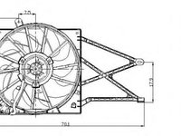 Ventilator radiator OPEL ASTRA G Delvan (F70) - OEM - NRF: NRF47015|47015 - Cod intern: W02342831 - LIVRARE DIN STOC in 24 ore!!!