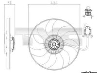 Ventilator, radiator OPEL ASTRA J TYC 825-0019