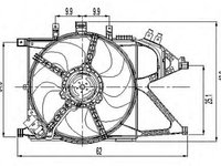Ventilator, radiator OPEL COMBO caroserie inchisa/combi (2001 - 2020) NRF 47011