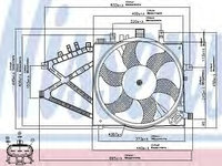 Ventilator radiator OPEL COMBO Tour (2001 - 2016) NISSENS 85190