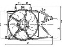 Ventilator radiator OPEL COMBO Tour NRF 47011