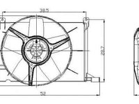 Ventilator radiator OPEL CORSA B 73 78 79 NRF 47009