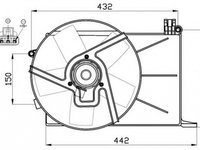 Ventilator radiator OPEL CORSA B caroserie 73 NRF 47459