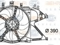 Ventilator, radiator OPEL CORSA C (F08, F68) (2000 - 2009) HELLA 8EW 009 157-441