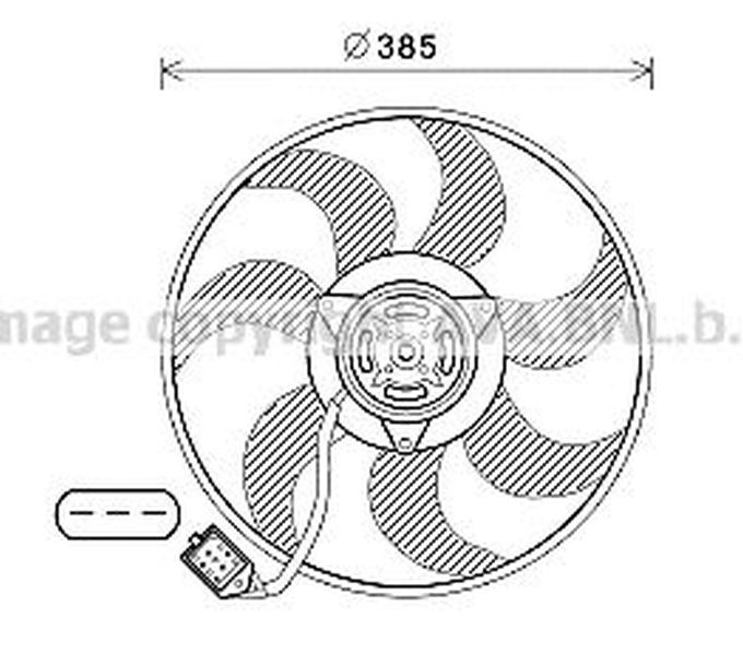 Ventilator radiator OPEL CORSA C F08 F68 AVA OL7670
