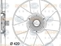 Ventilator radiator OPEL MOVANO B platou sasiu HELLA 8MV 376 758-261