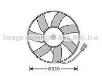 Ventilator radiator OPEL OMEGA B combi 21 22 23 AVA OL7522