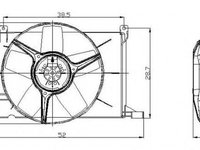 Ventilator radiator OPEL TIGRA 95 NRF 47009