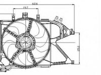 Ventilator radiator OPEL TIGRA TwinTop NRF 47012