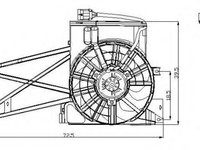 Ventilator, radiator OPEL VECTRA B (36) (1995 - 2002) NRF 47013 piesa NOUA