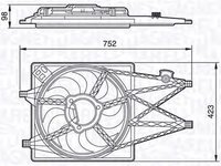 Ventilator radiator OPEL VECTRA B 36 MAGNETI MARELLI 069422457010