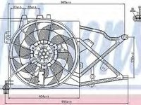Ventilator radiator OPEL VECTRA B hatchback 38 NISSENS 85208