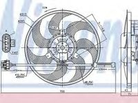 Ventilator radiator OPEL VECTRA B hatchback 38 NISSENS 85775