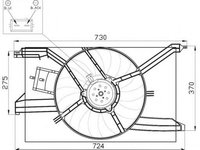 Ventilator, radiator OPEL VECTRA C (2002 - 2016) NRF 47458
