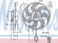 Ventilator radiator OPEL ZAFIRA B A05 NISSENS 85754