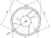 Ventilator radiator PEUGEOT 206 hatchback 2A C NRF 47049