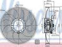 Ventilator, radiator PEUGEOT 306 (7B, N3, N5) (1993 - 2003) NISSENS 85705 piesa NOUA