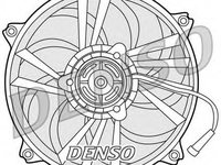 Ventilator radiator PEUGEOT 307 (3A/C) (2000 - 2016) DENSO DER21014