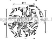 Ventilator radiator PEUGEOT 307 3A C AVA PE7556