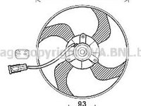 Ventilator radiator PEUGEOT 307 3A C AVA PE7557