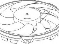 Ventilator, radiator PEUGEOT 307 (3A/C), PEUGEOT 307 SW (3H), PEUGEOT 307 CC (3B) - TOPRAN 721 536