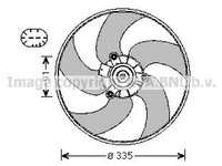 Ventilator radiator PEUGEOT 307 CC 3B AVA PE7553