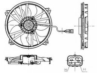 Ventilator radiator PEUGEOT 307 CC 3B NRF 47665