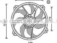 Ventilator radiator PEUGEOT 406 cupe 8C AVA PE7554