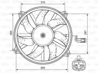 Ventilator, radiator PEUGEOT 807 (E) (2002 - 2020) VALEO 696850